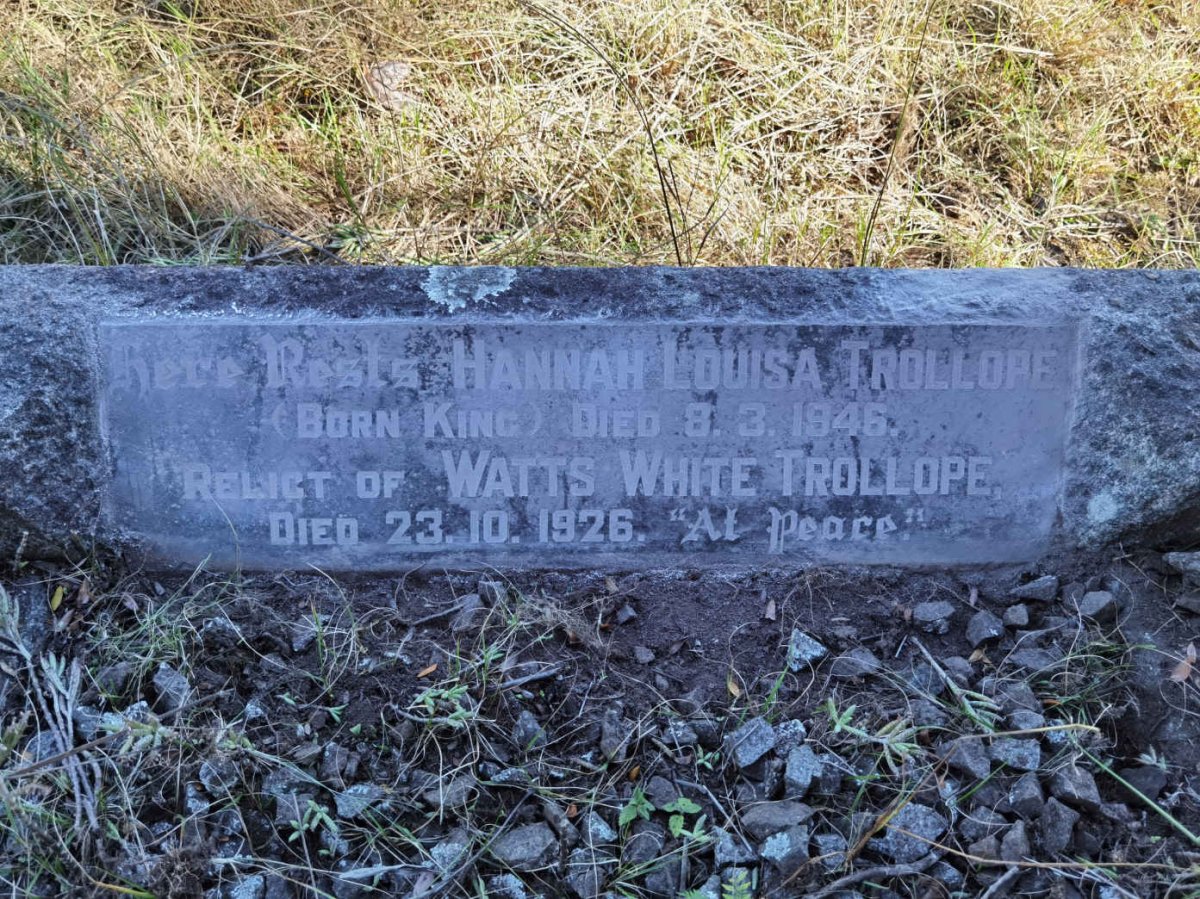 TROLLOPE Hannah Louisa nee KING -1946