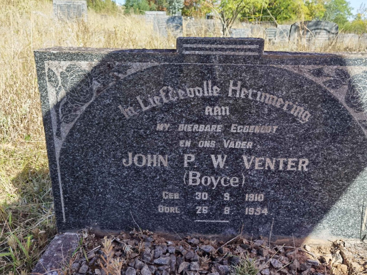 VENTER John P.W. 1910-1954