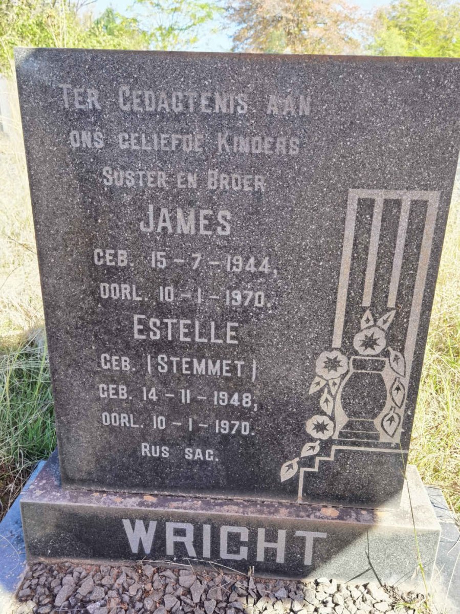 WRIGHT James 1944-1970 :: WRIGHT Estelle nee STEMMET 1948-1970