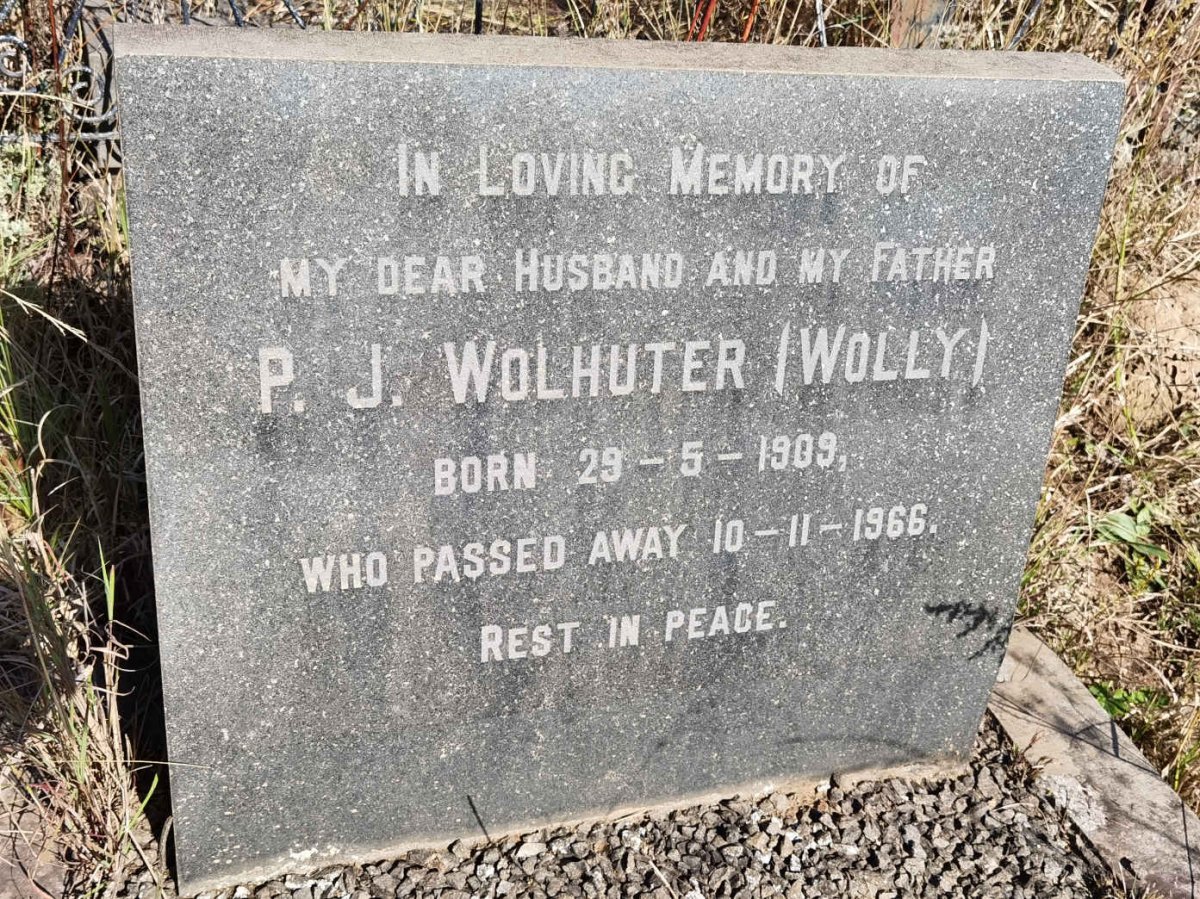 WOLHUTER P.J. 1909-1966
