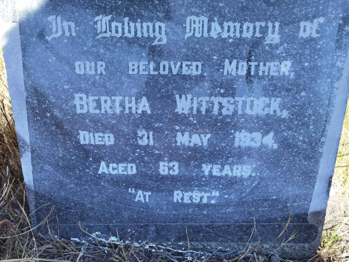 WITTSTOCK Bertha -1934