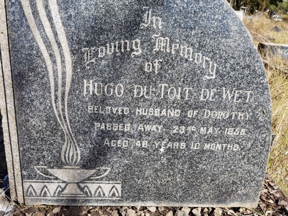 WET Hugo du Toit, de -1955