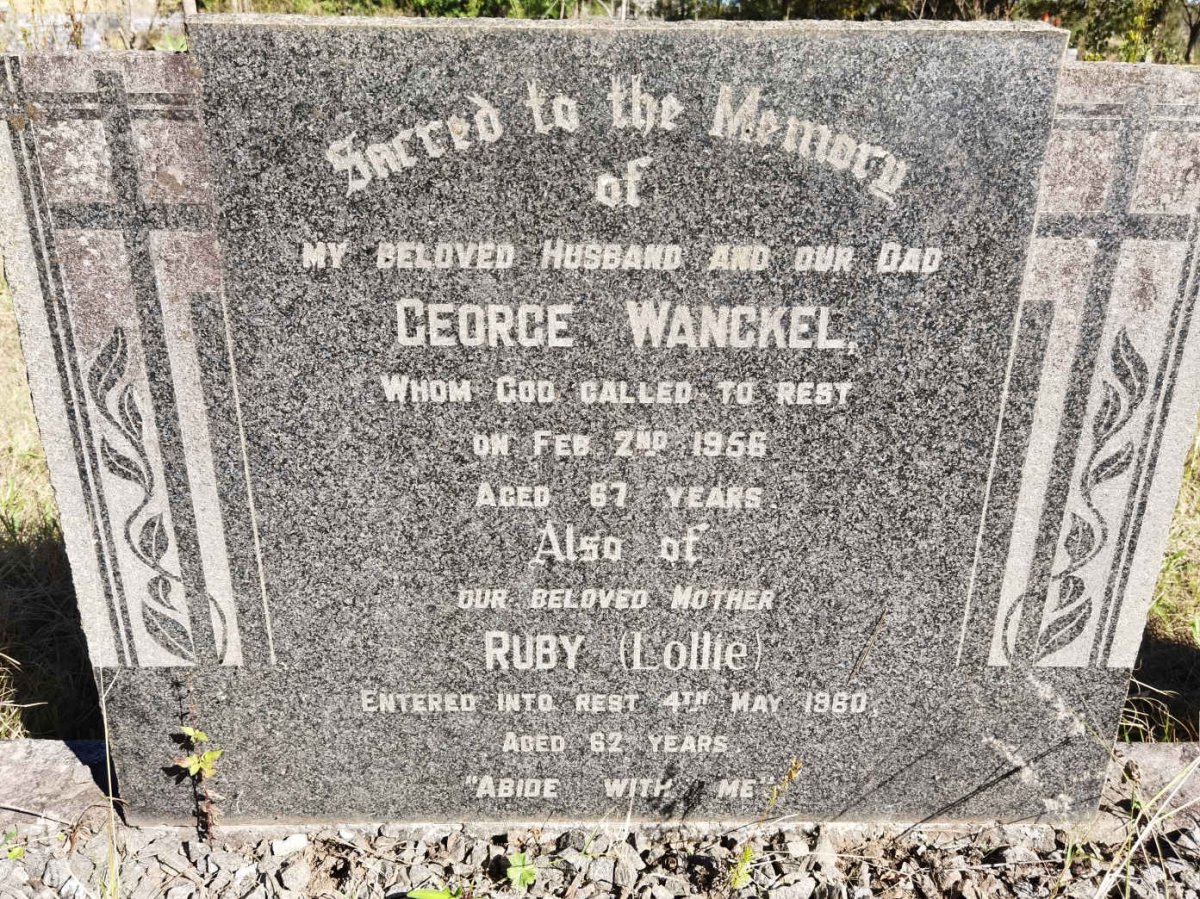 WANCKEL George -1956 &amp; Ruby -1960