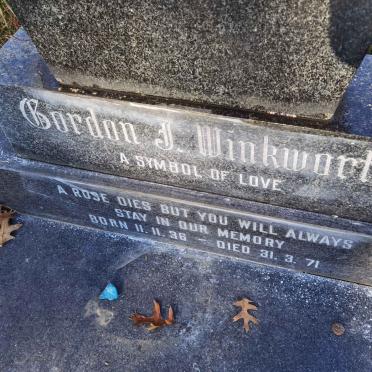 WINKWORTH Gordon J. 1936-1971