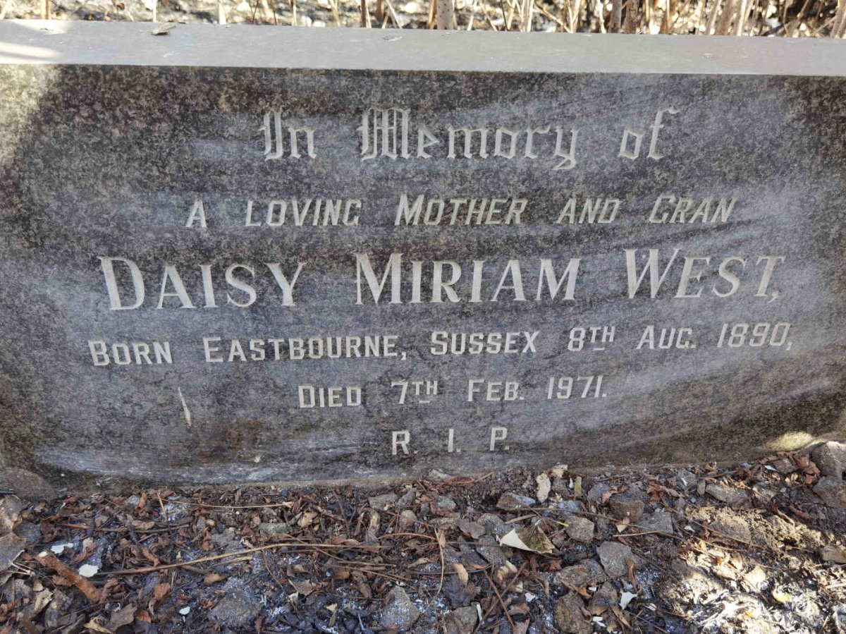 WEST Daisy Miriam 1890-1971