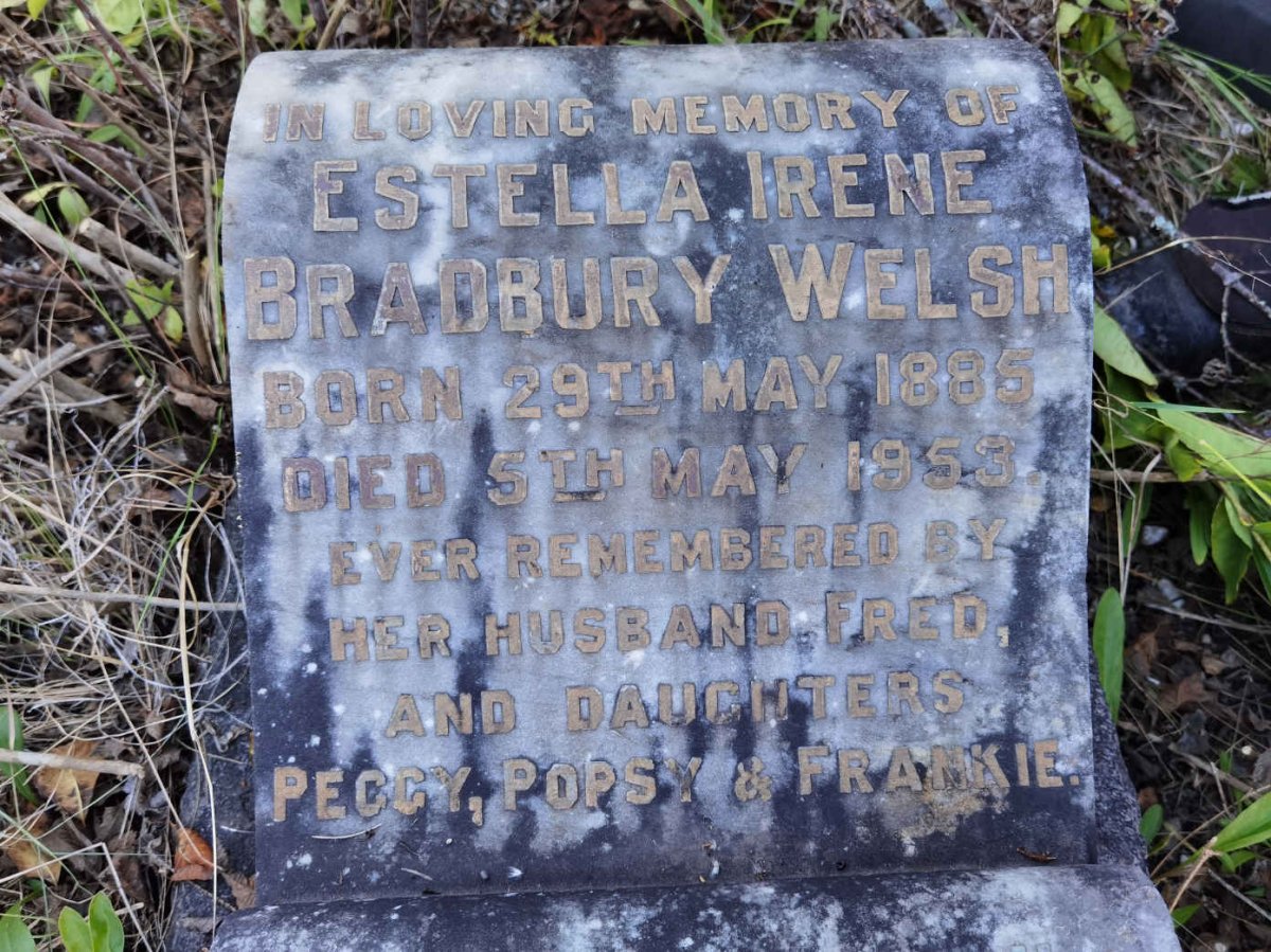 WELSH Estella Irene Bradbury 1885-1953