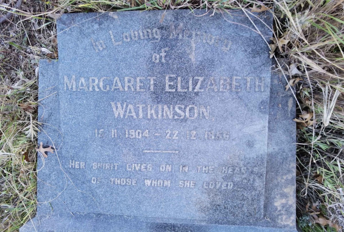 WATKINSON Margaret Elizabeth 1904-1956