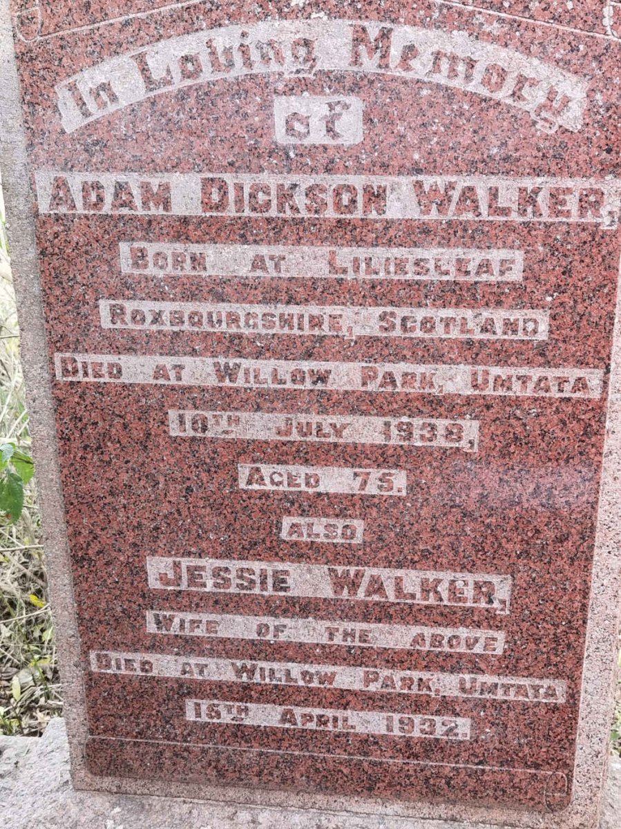 WALKER Adam Dickson -1938 &amp; Jessie -1932