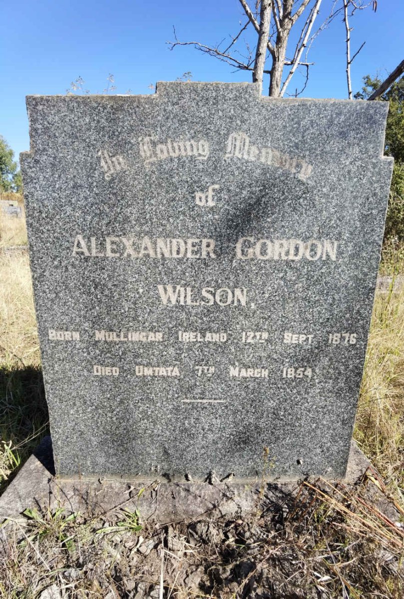 WILSON Alexander Gordon 1876-1954