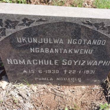 SOYIZWAPHI Nomachule 1930-1931