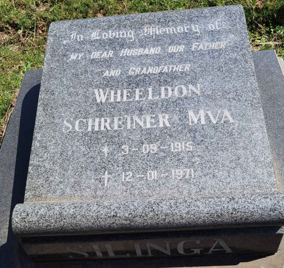SILINGA Wheeldon Schreiner Mva 1915-1971