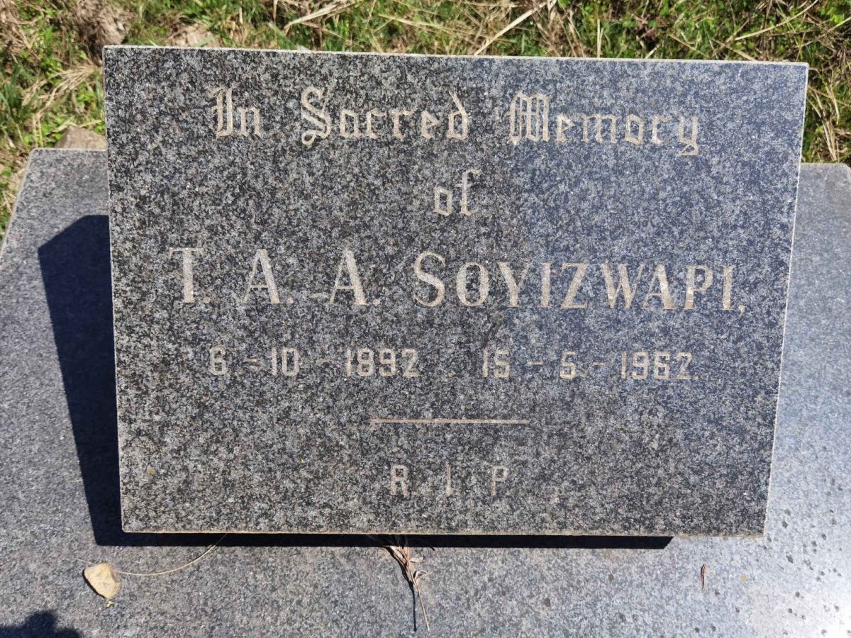 SOYIZWAPI T.A.A. 1892-1962