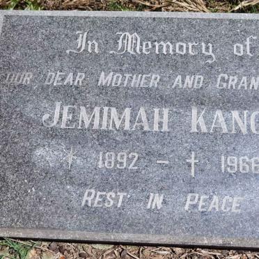 KANGO Jemimah 1892-1966