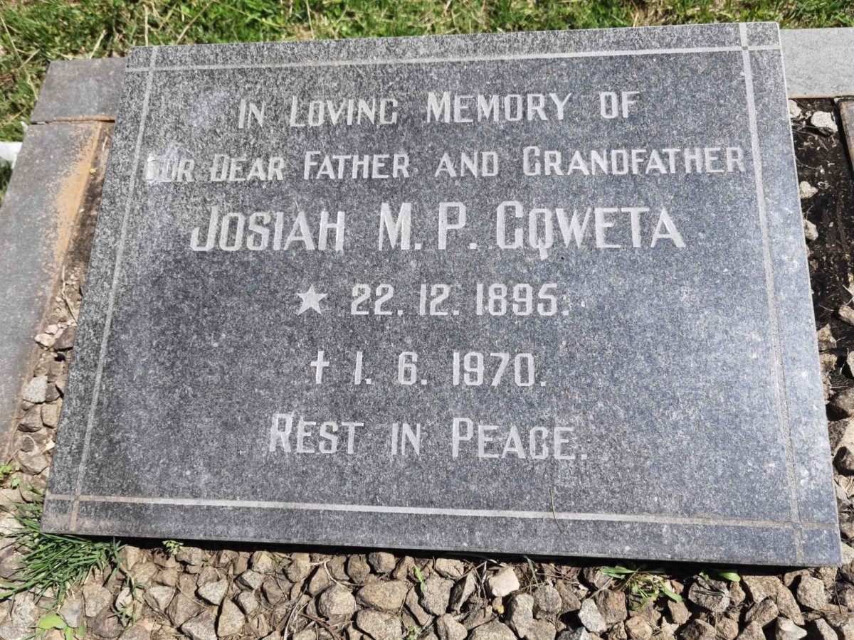 GQWETA Josiah M.P. 1895-1970