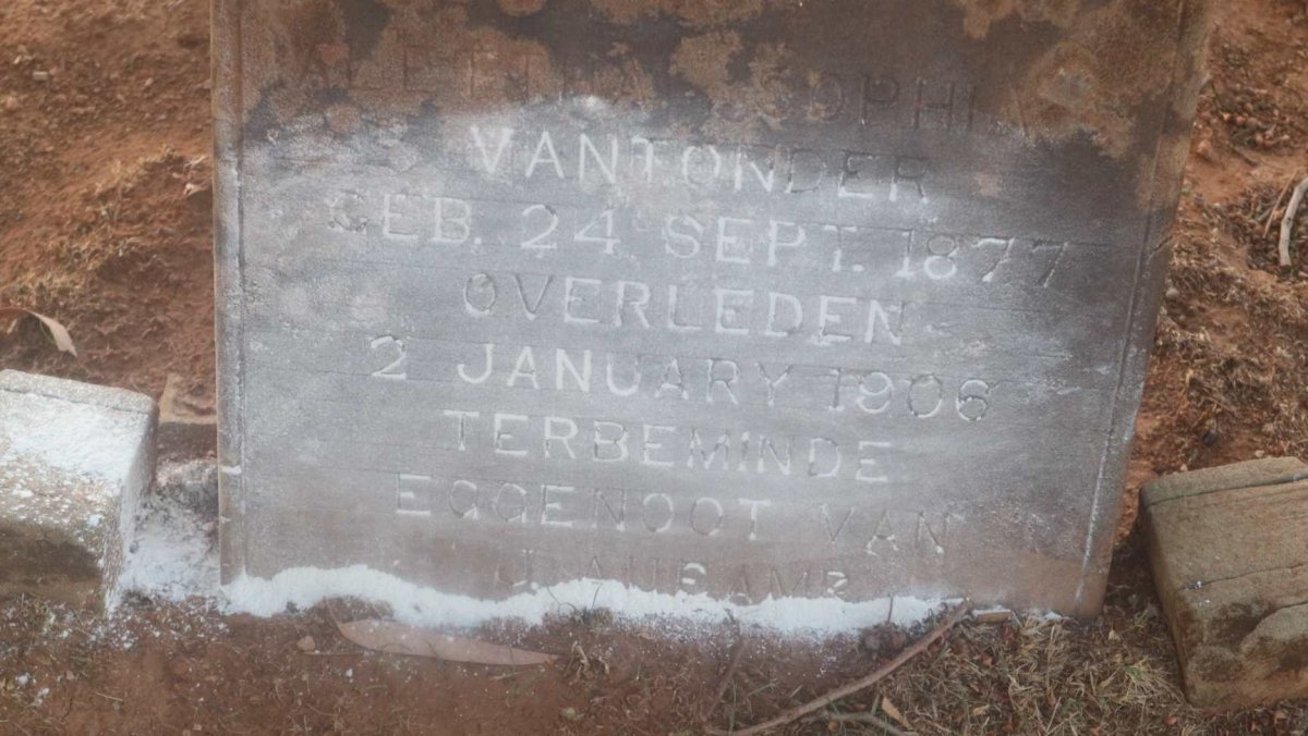 AUCAMP Aletha Sophia nee VAN TONDER 1877-1906