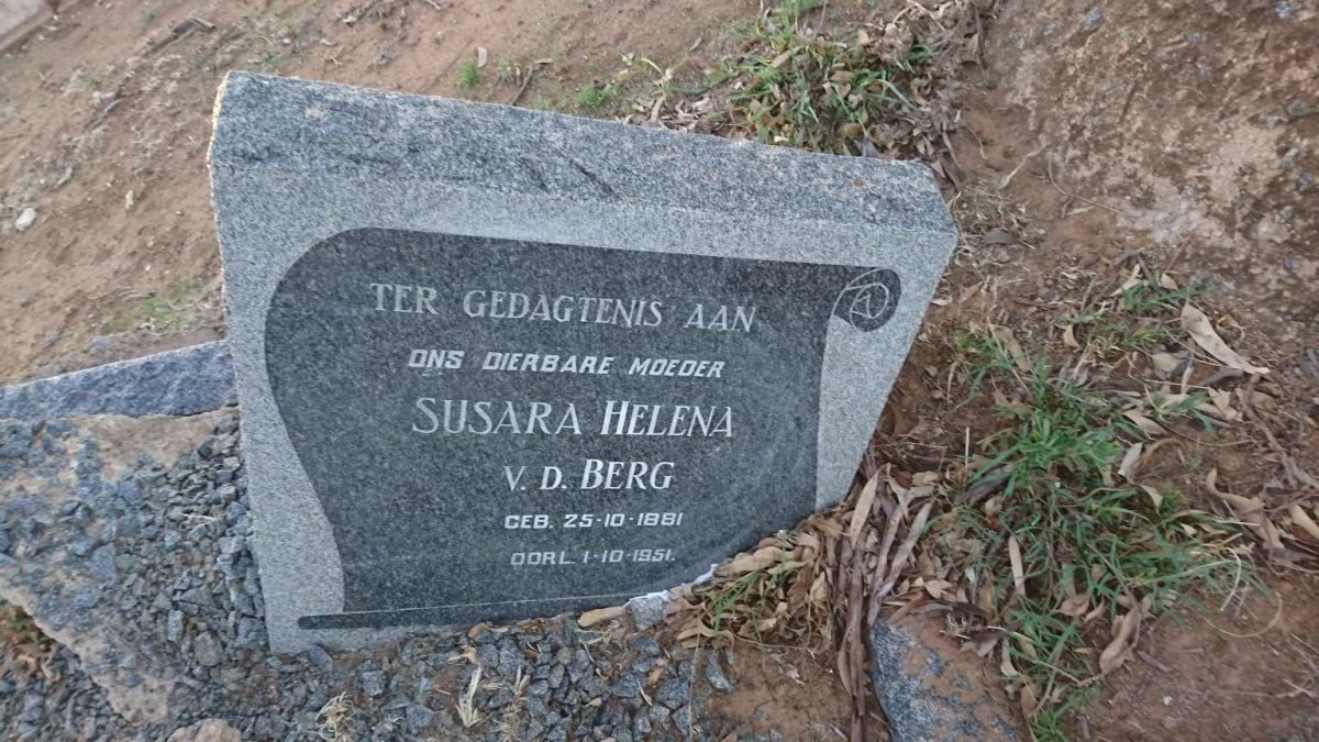 BERG Susara Helena, v.d. 1881-1951
