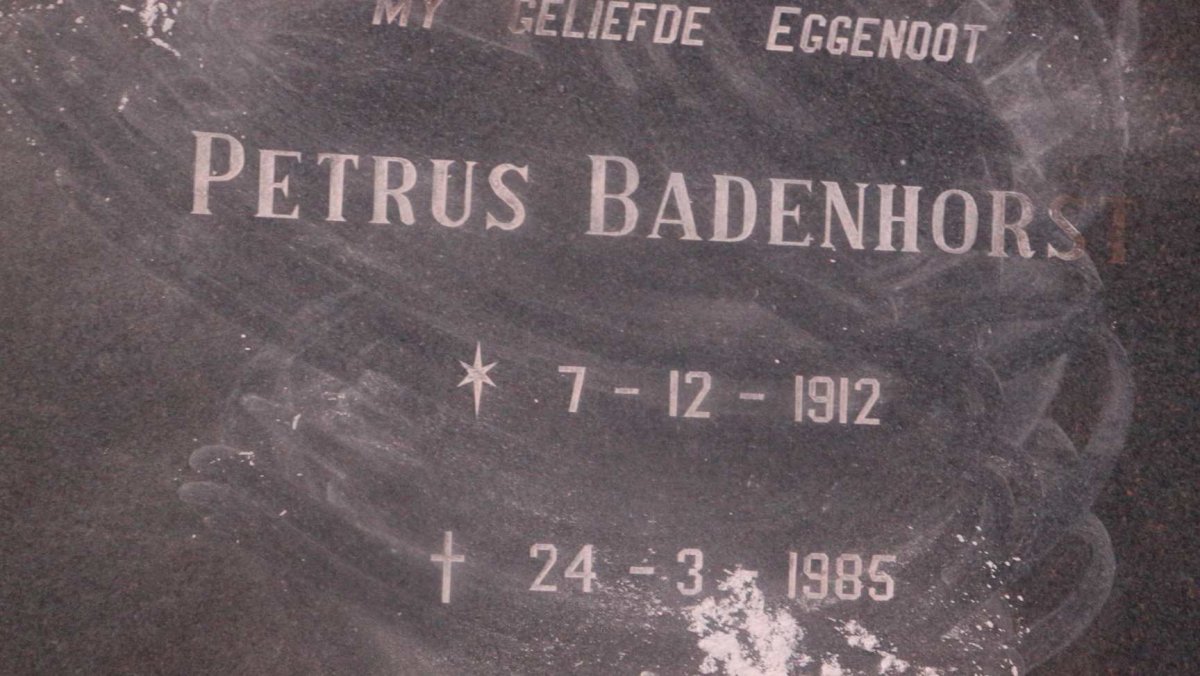 BADENHORST Petrus 1912-1985