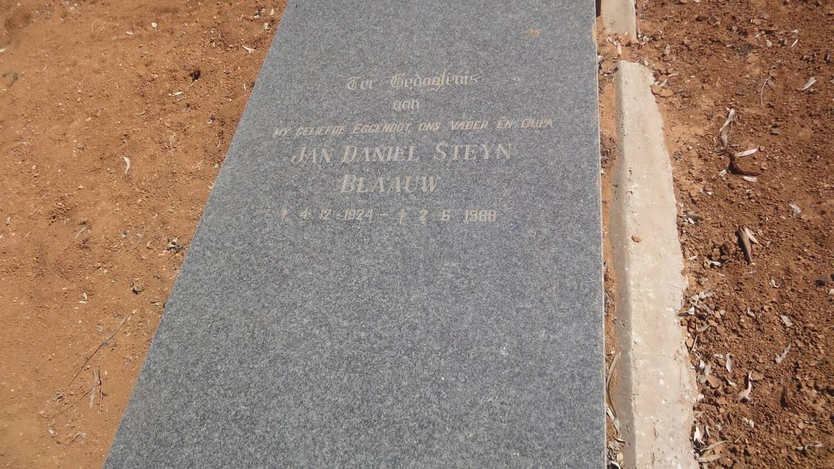 BLAAUW Jan Daniel Steyn 1924-1988