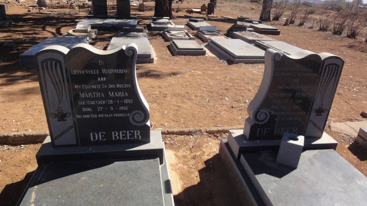 BEER Gerhardus Hendrik, de 1885-1990 &amp; Martha Maria COETZER 1892-1966