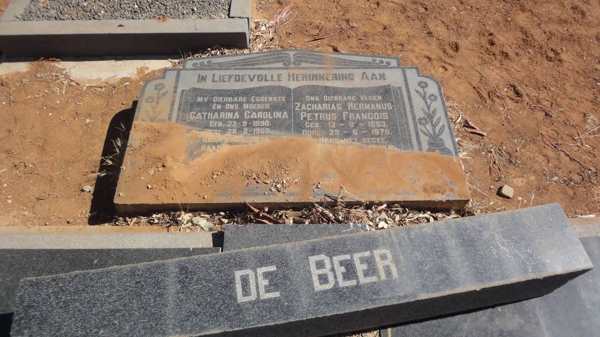 BEER Zacharias Hermanus Petrus Francois, de 1883-1976 &amp; Catharina Carolina 1890-1955