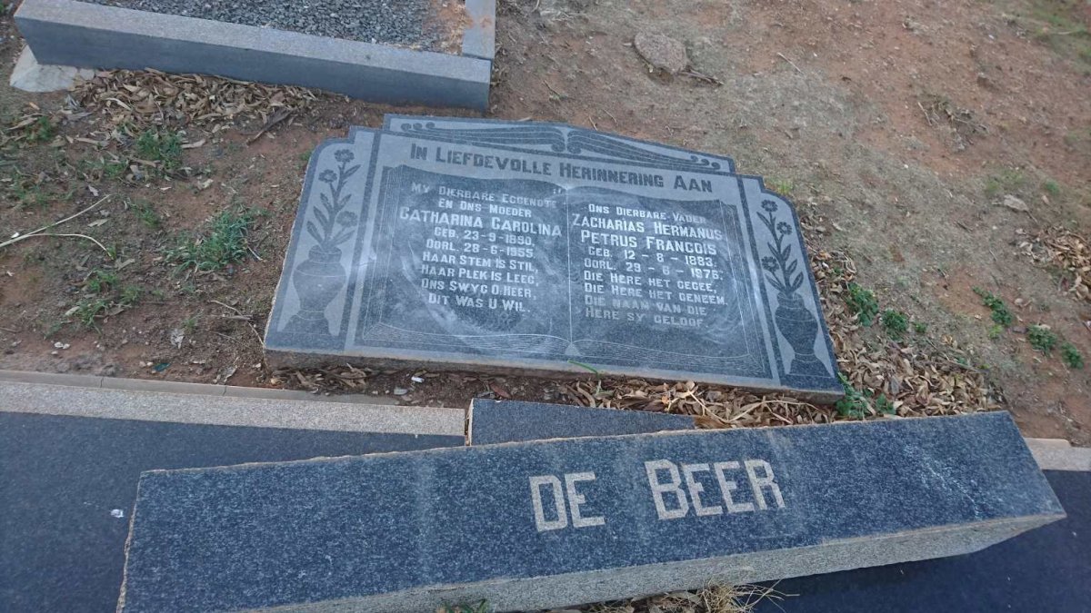 BEER Zacharias Hermanus Petrus Francois, de 1883-1976 &amp; Catharina Carolina 1890-1955