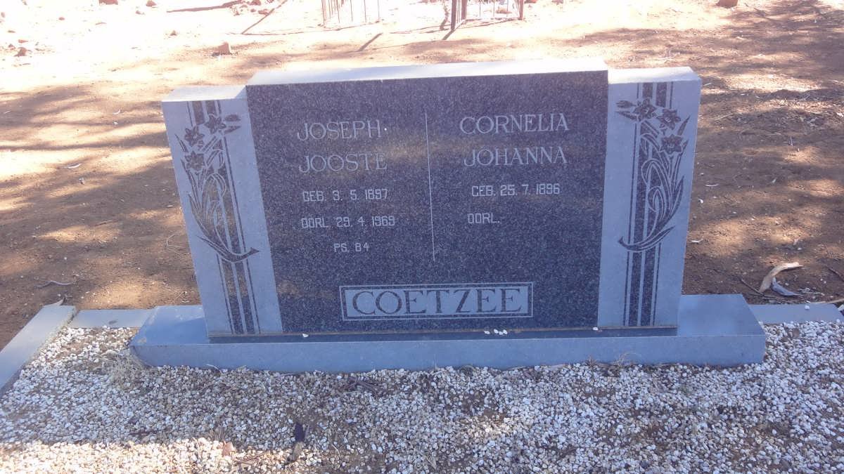 COETZEE Joseph Jooste 1897-1969 &amp; Cornelia Johanna 1896-