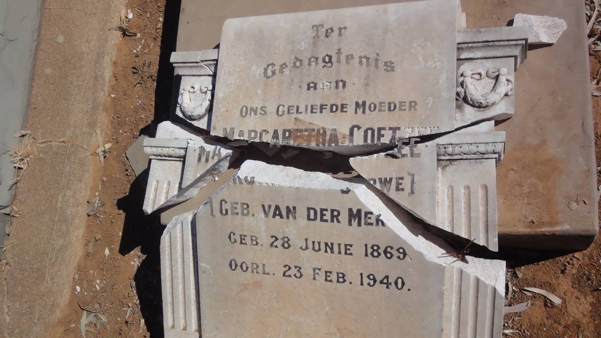 COETZEE Margaretha nee VAN DER MERWE 1869-1940