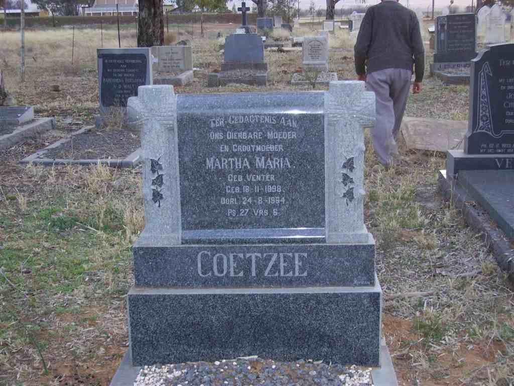 COETZEE Martha Maria nee VENTER 1898-1964