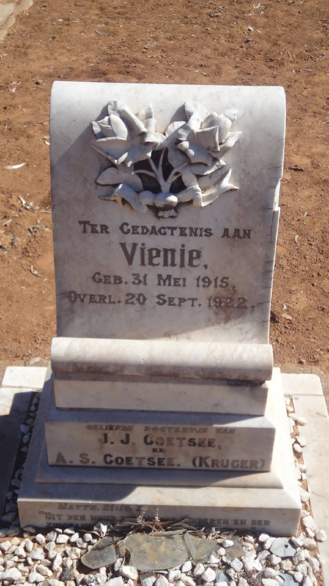 COETSEE Vienie 1915-1922