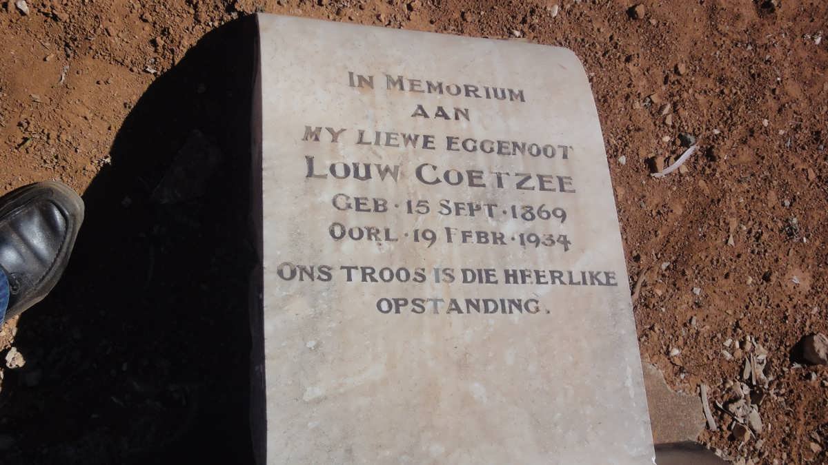 COETZEE Louw 1869-1934
