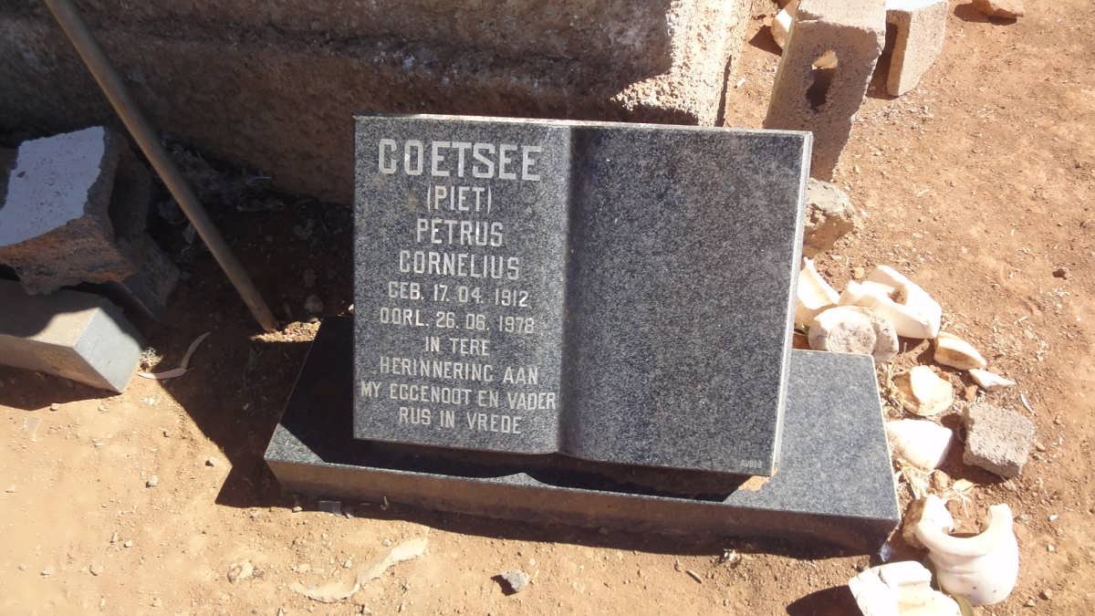 COETSEE Petrus Cornelius 1912-1978