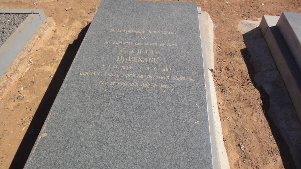 DUVENHAGE C.J.H. 1904-1987