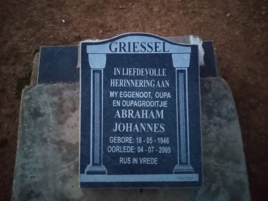 GRIESSEL Abraham Johannes 1946-2005