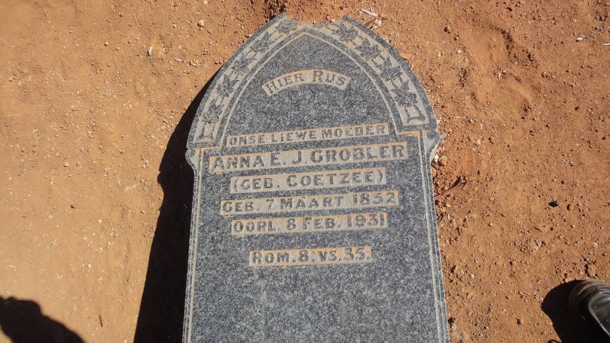GROBLER Anna E.J. nee COETZEE 1852-1931