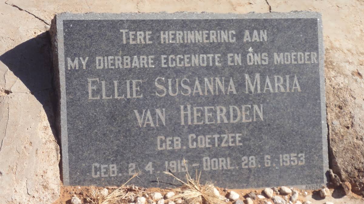 HEERDEN Ellie Susanna Maria, van nee COETZEE 1915-1953
