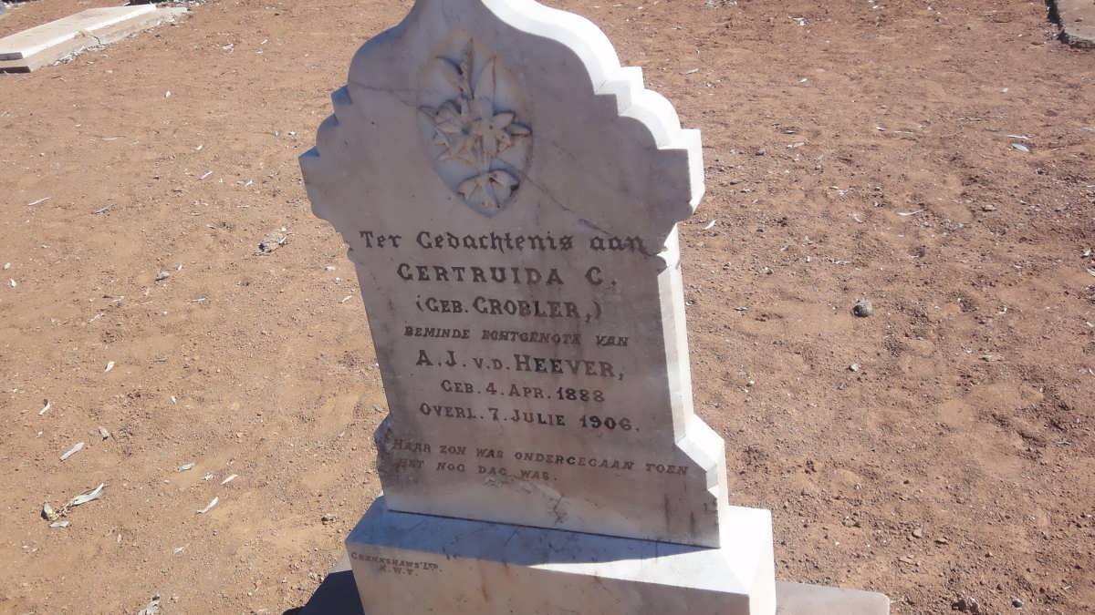 HEEVER Gertruida C., v.d. nee GROBLER 1888-1906