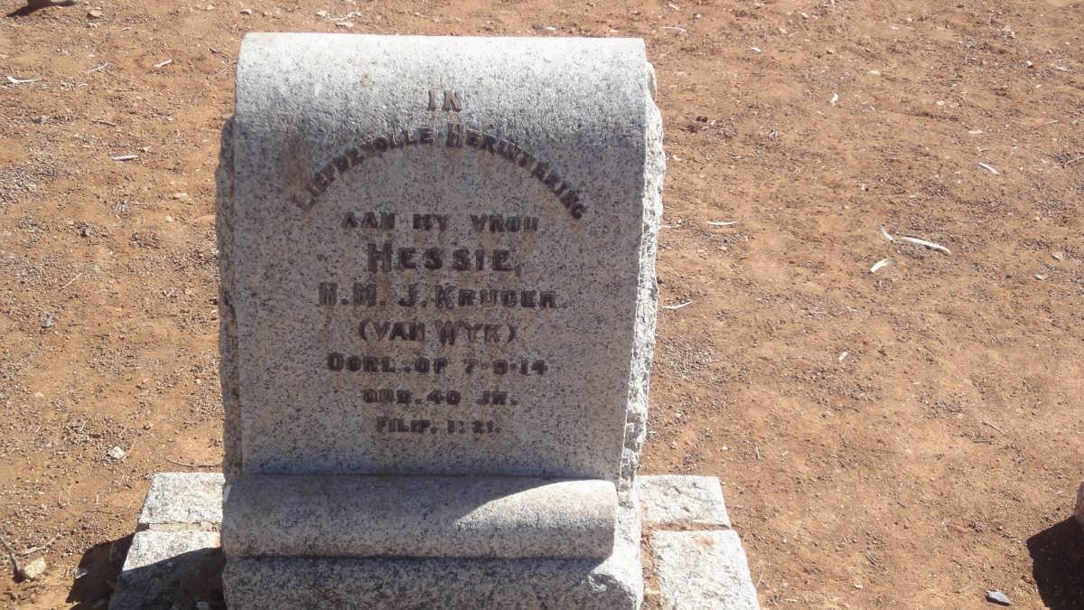 KRUGER H.M.J. nee VAN WYK -1914