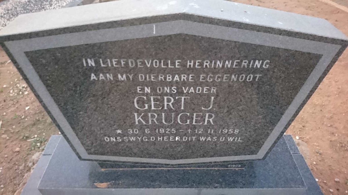 KRUGER Gert J. 1925-1958