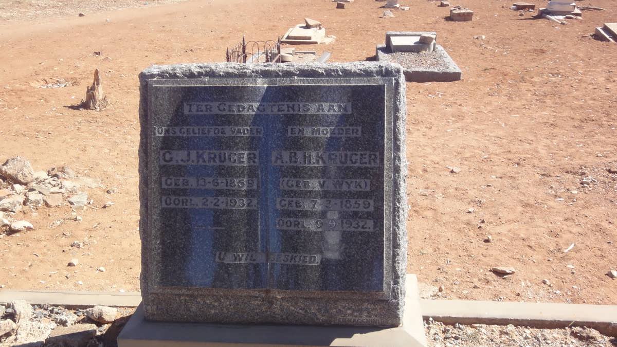KRUGER C.J. 1859-1932 &amp; A.B.H. VAN WYK 1859-1932