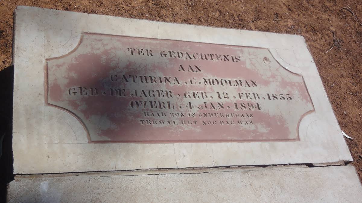MOOLMAN Cathrina C. nee DE JAGER 1855-1894