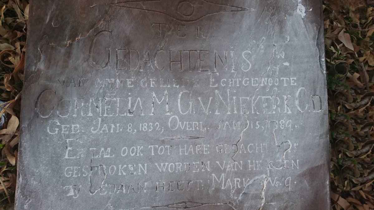 NIEKERK Cornelia M.G., v. 1832-1889