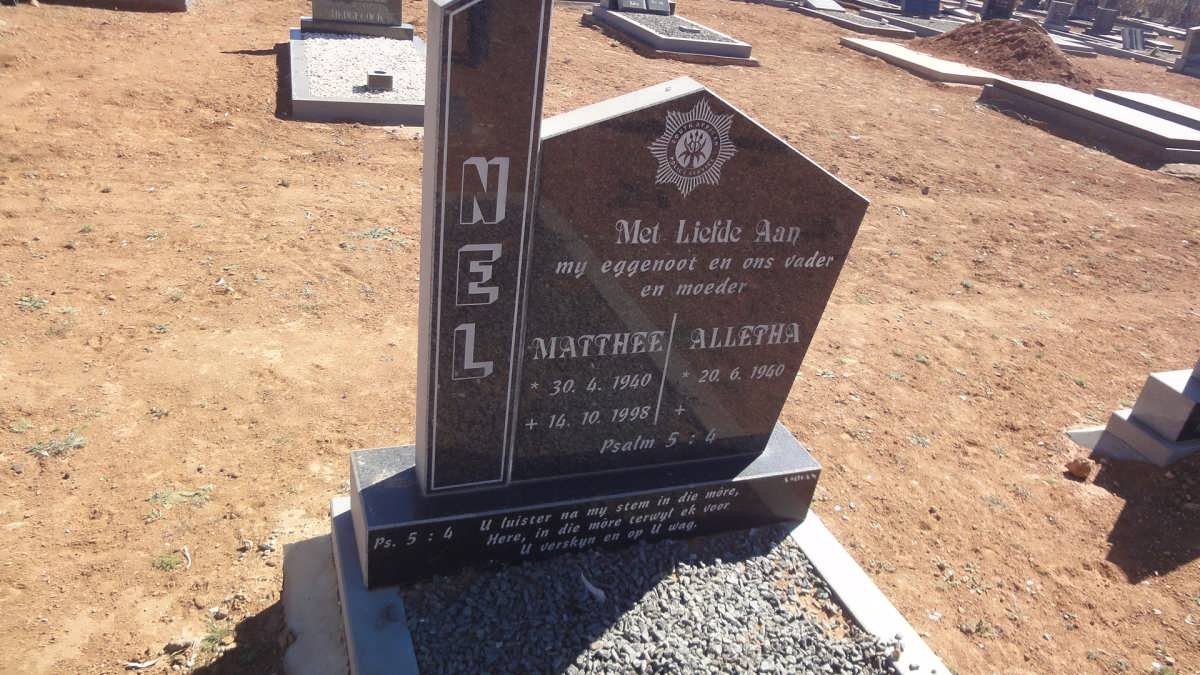 NEL Matthee 1940-1998 &amp; Alletha 1940-
