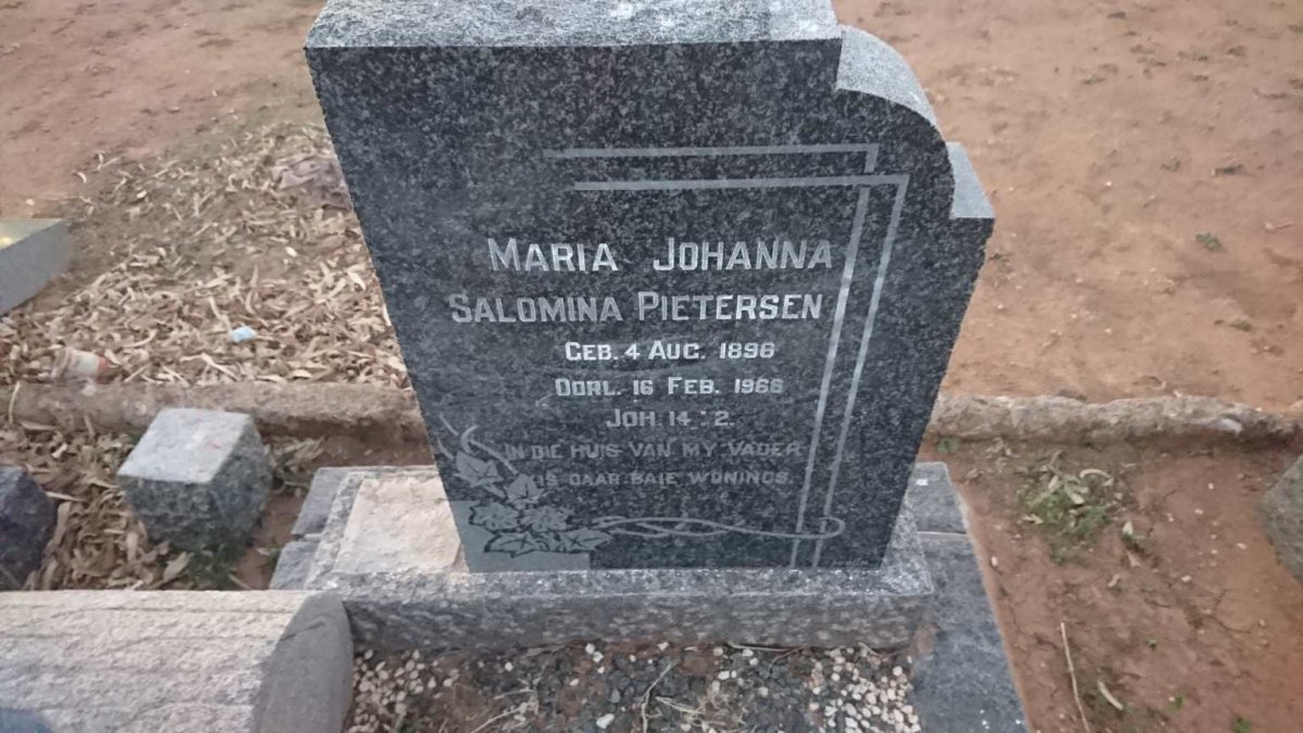 PIETERSEN Maria Johanna Salomina 1896-1966