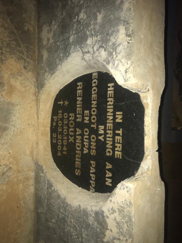 ROUX Renier Andries 1941-2004