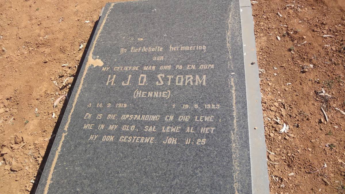 STORM H.J.O. 1919-1983