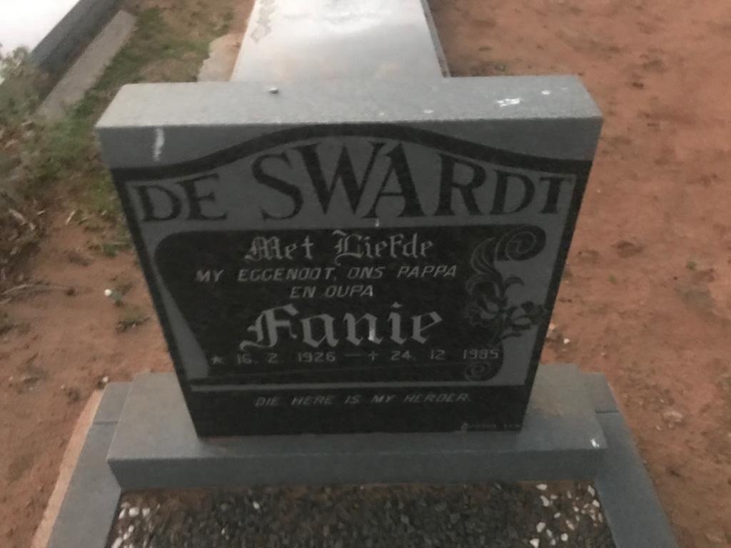 SWART Fanie 1926-1985
