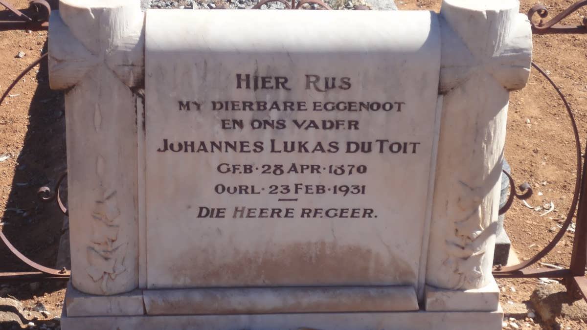 TOIT Johannes Lukas, du 1870-1931