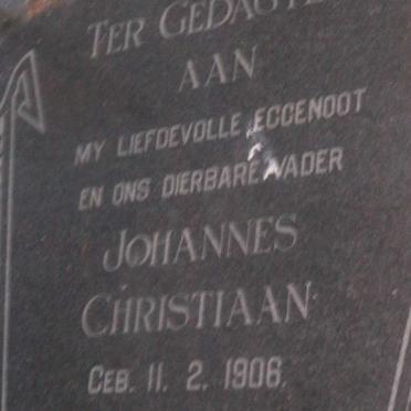 VENTER Johannes Christiaan 1906-1964