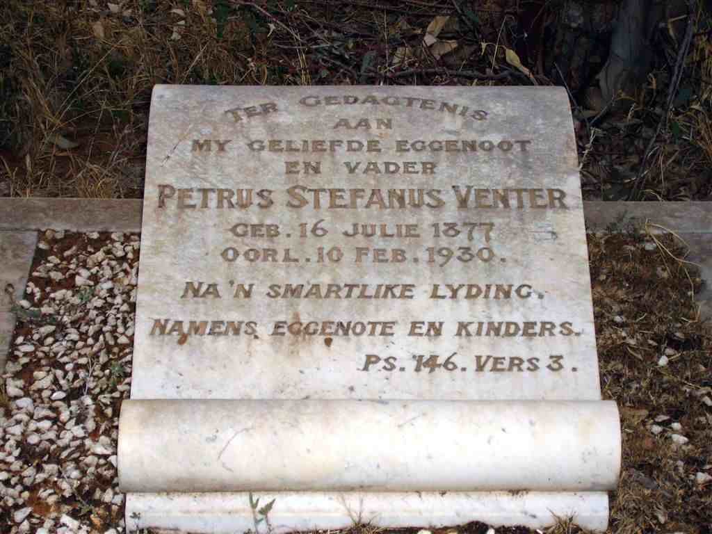VENTER Petrus Stefanus 1877-1930