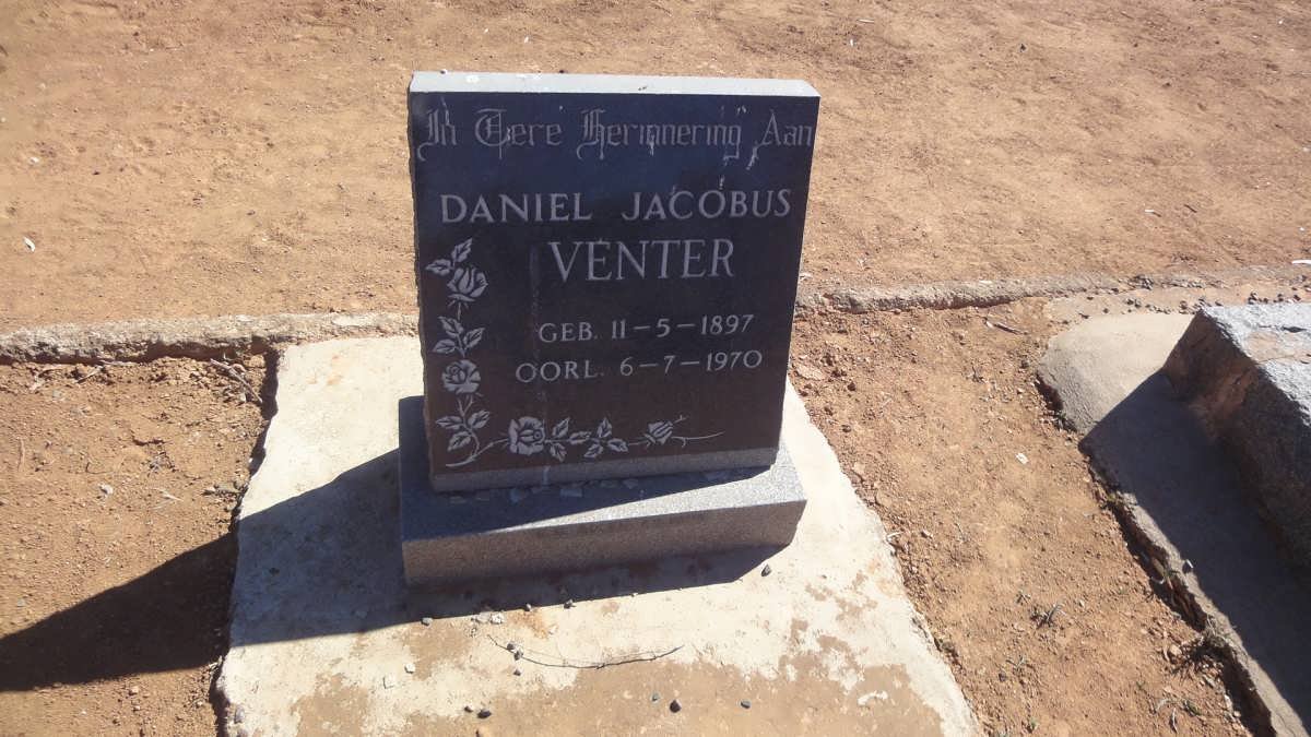 VENTER Daniel Jacobus 1897-1970